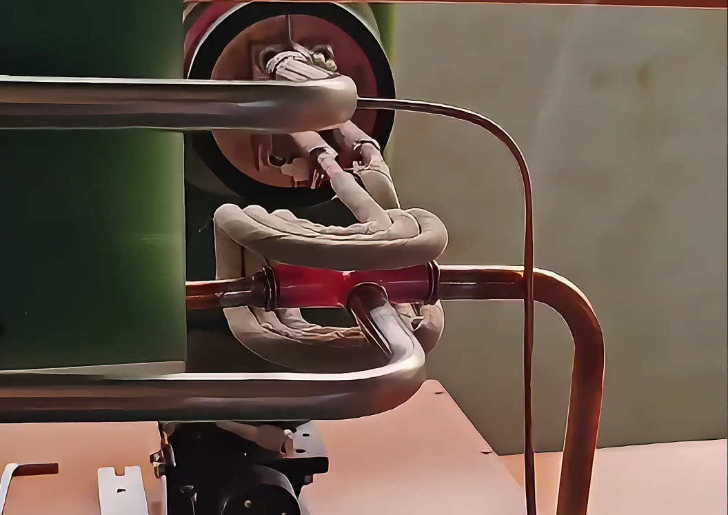 T型銅管接頭焊接別用氣焊了！手持式高頻焊機3秒速焊超省心