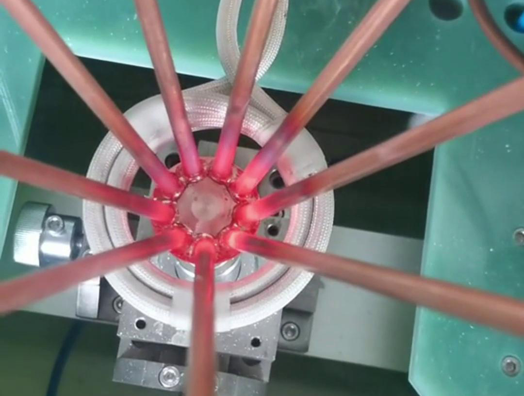 分液器高頻感應(yīng)焊接，多工位高頻釬焊設(shè)備，省時(shí)省力省人工