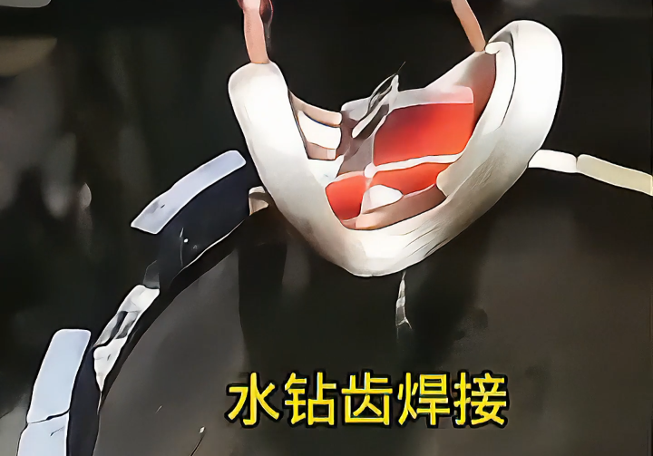 高頻感應加熱設備，工人師傅自己焊接鋸片鉆頭合金，省錢又高效